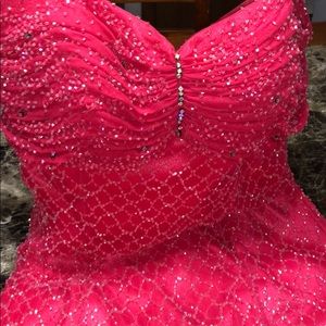 Formal full beaded gown - 100% silk